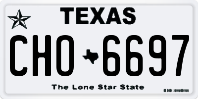 TX license plate CHO6697