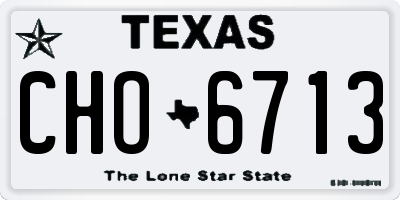 TX license plate CHO6713