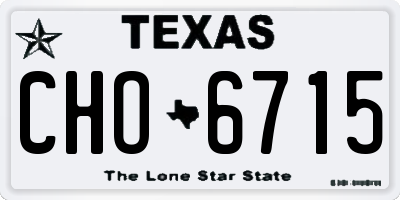 TX license plate CHO6715