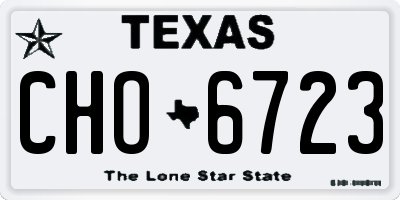 TX license plate CHO6723