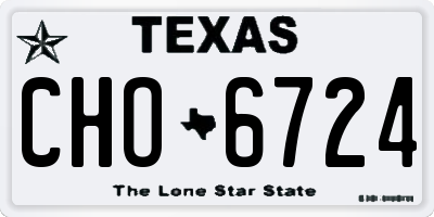 TX license plate CHO6724