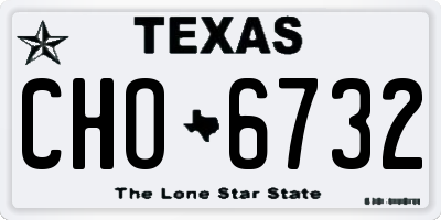 TX license plate CHO6732