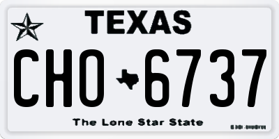 TX license plate CHO6737