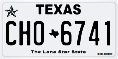 TX license plate CHO6741