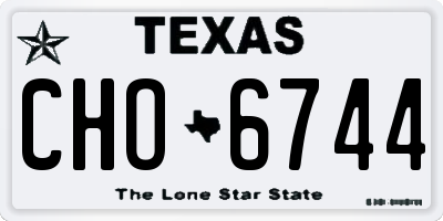 TX license plate CHO6744