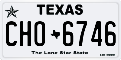 TX license plate CHO6746