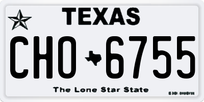 TX license plate CHO6755