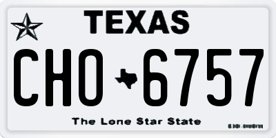 TX license plate CHO6757