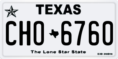 TX license plate CHO6760