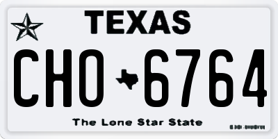 TX license plate CHO6764