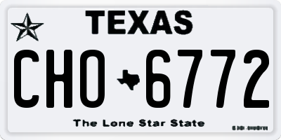 TX license plate CHO6772