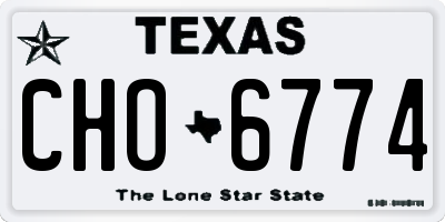 TX license plate CHO6774