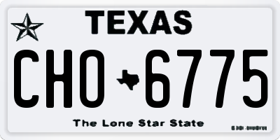 TX license plate CHO6775