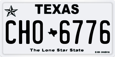 TX license plate CHO6776