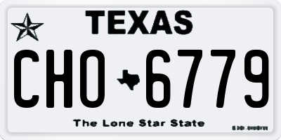 TX license plate CHO6779