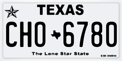 TX license plate CHO6780