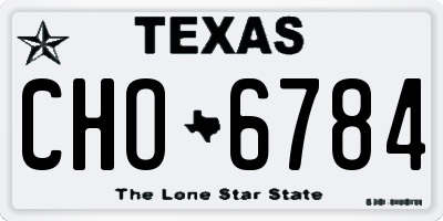 TX license plate CHO6784