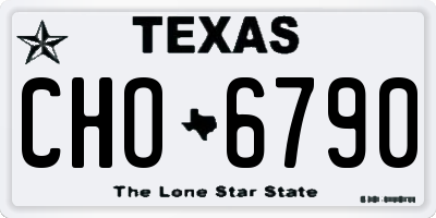 TX license plate CHO6790