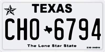 TX license plate CHO6794