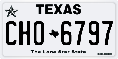 TX license plate CHO6797