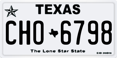TX license plate CHO6798