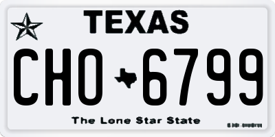 TX license plate CHO6799