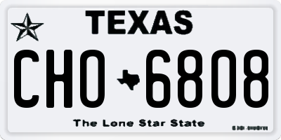 TX license plate CHO6808