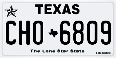 TX license plate CHO6809