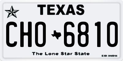 TX license plate CHO6810