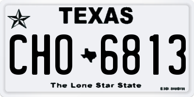 TX license plate CHO6813