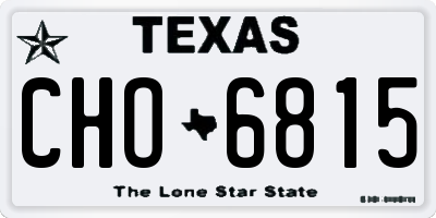 TX license plate CHO6815