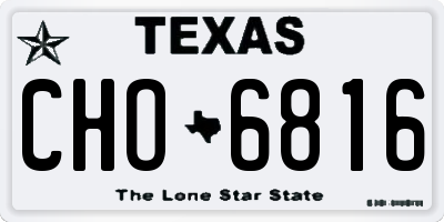TX license plate CHO6816