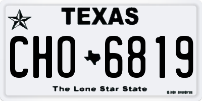 TX license plate CHO6819