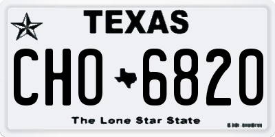 TX license plate CHO6820