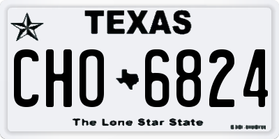 TX license plate CHO6824