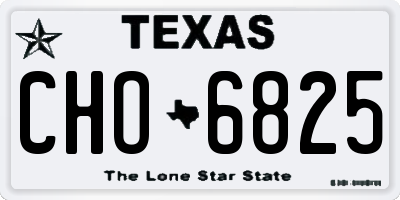 TX license plate CHO6825