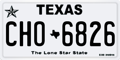 TX license plate CHO6826
