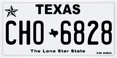 TX license plate CHO6828