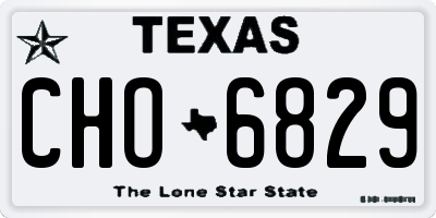 TX license plate CHO6829