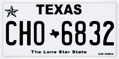TX license plate CHO6832