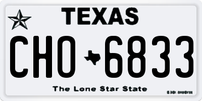 TX license plate CHO6833