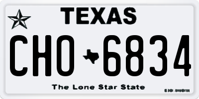 TX license plate CHO6834
