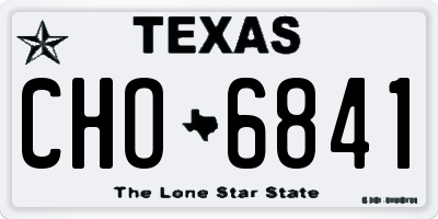 TX license plate CHO6841