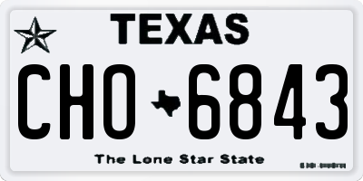 TX license plate CHO6843