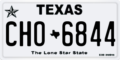 TX license plate CHO6844