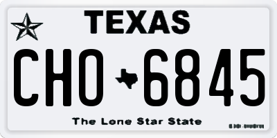 TX license plate CHO6845