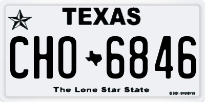 TX license plate CHO6846