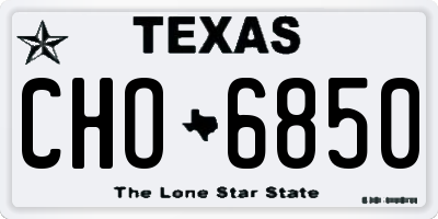 TX license plate CHO6850