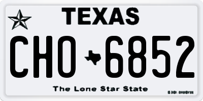 TX license plate CHO6852