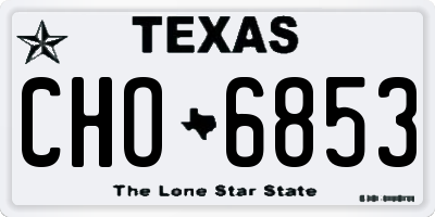 TX license plate CHO6853